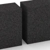 Großaufnahme vom Verbindungssystem von WARCO-Boden 7028 - Rubber granulate block step im Farbdesign Anthracite. Abmessungen 100 x 30 x 15 cm.