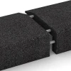 Großaufnahme vom Verbindungssystem von WARCO-Boden 2607 - Rubber Edge Liner im Farbdesign Anthracite. Abmessungen 100 x 40 cm | 4,5/14,5 cm.