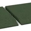 Großaufnahme vom Verbindungssystem von WARCO-Boden 0471 - Corner tile (two chamfered sides) im Farbdesign Grass Green. Abmessungen 500 x 500 x 40 mm.