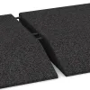 Großaufnahme vom Verbindungssystem von WARCO-Boden 0497 - Corner tile (two chamfered sides) im Farbdesign Anthracite. Abmessungen 500 x 500 x 80 mm.