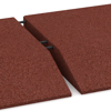 Großaufnahme vom Verbindungssystem von WARCO-Boden 0492 - Corner tile (two chamfered sides) im Farbdesign Brick red. Abmessungen 500 x 500 x 80 mm.