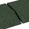 Großaufnahme vom Verbindungssystem von WARCO-Boden 3832 - Corner tile (two chamfered sides) im Farbdesign English Lawn. Abmessungen 500 x 500 x 100 mm.