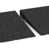 Großaufnahme vom Verbindungssystem von WARCO-Boden 2428 - Transition ramp 75 cm im Farbdesign Anthracite. Abmessungen 75 x 30 cm | 8 < 40 mm.