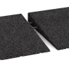 Großaufnahme vom Verbindungssystem von WARCO-Boden 2468 - Transition ramp 75 cm im Farbdesign Anthracite. Abmessungen 75 x 30 cm | 8 < 45 mm.