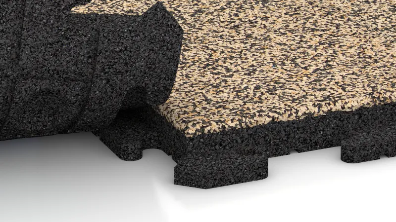 Concealed interlocking puzzle joint with rounded bevel