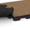 Großaufnahme vom Verbindungssystem von WARCO-Boden 5806 - Event Floor im Farbdesign Rattan Lounge. Abmessungen 500 x 500 x 40 mm.