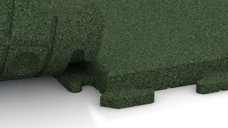 Concealed interlocking puzzle joint with rounded bevel