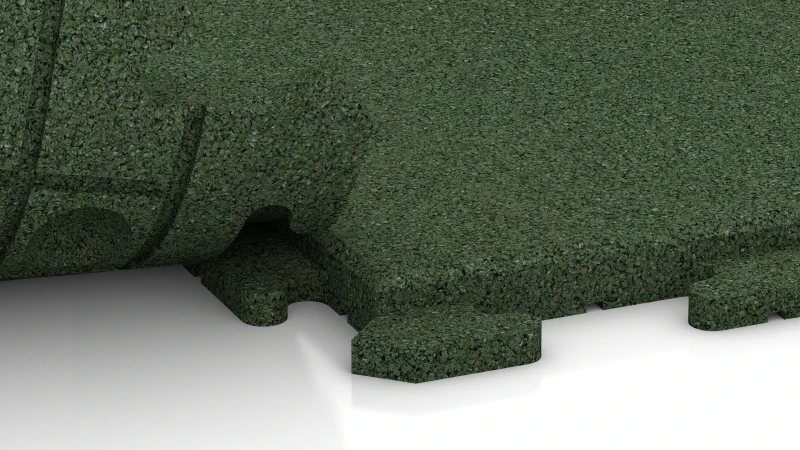 Concealed interlocking puzzle joint with rounded bevel