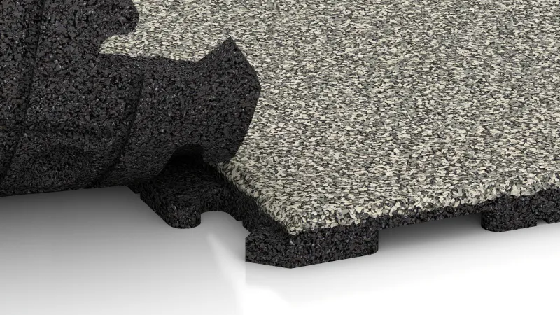 Concealed interlocking puzzle joint with rounded bevel