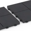 Großaufnahme vom Verbindungssystem von WARCO-Boden 6347 - Mosaic – Deck Tile im Farbdesign Slate. Abmessungen 30 x 30 x 2 cm.