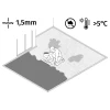 Großaufnahme vom Verbindungssystem von WARCO-Boden 0028 - ALLESDICHT – Waterproofing Coating im Farbdesign Black. Abmessungen 11 kg | 3,3 m².