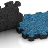 Großaufnahme vom Verbindungssystem von WARCO-Boden 5420 - Rubber click tile im Farbdesign Atlantic. Abmessungen 306 x 306 x 30 mm.