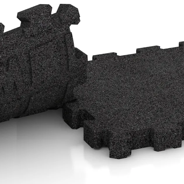 Großaufnahme vom Verbindungssystem von WARCO-Boden 5270 - Deck tile im Farbdesign Anthracite. Abmessungen 306 x 306 x 30 mm.