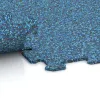 Großaufnahme vom Verbindungssystem von WARCO-Boden 1029 - Fitness Floor Compact im Farbdesign Atlantic. Abmessungen 970 x 970 x 8 mm.