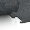 Großaufnahme vom Verbindungssystem von WARCO-Boden 3754 - Fitness Performance Elite Training Floor im Farbdesign Light Blue Speckled. Abmessungen 1000 x 1000 x 10 mm.