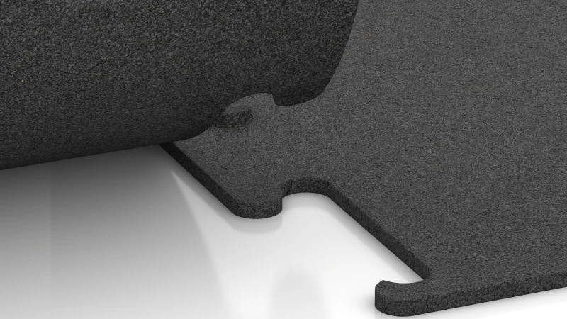 Cut jigsaw interlock without bevel