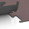 Großaufnahme vom Verbindungssystem von WARCO-Boden 6151 - Fitness Performance Elite Training Floor im Farbdesign Mineral Red. Abmessungen 50 x 50 x 1 cm | 0,25 m².