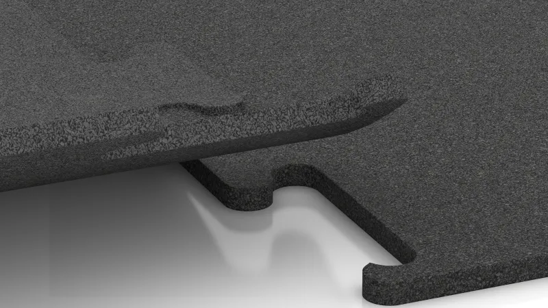 Precision cut interlocking puzzle joint without