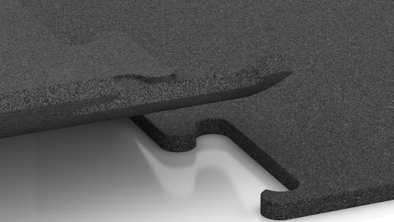 Cut jigsaw interlock without bevel