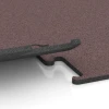 Großaufnahme vom Verbindungssystem von WARCO-Boden 6153 - Fitness Performance Elite Training Floor im Farbdesign Mineral Red. Abmessungen 50 x 50 x 1,5 cm | 0,25 m².