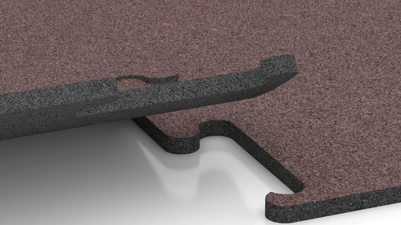 Cut jigsaw interlock without bevel