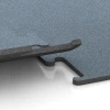 Großaufnahme vom Verbindungssystem von WARCO-Boden 6166 - Fitness Performance Elite Training Floor im Farbdesign Aged silver. Abmessungen 50 x 50 x 1,5 cm | 0,25 m².