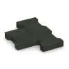 Großaufnahme vom Verbindungssystem von WARCO-Boden 5267 - Rubber H-block paving im Farbdesign Grass Green. Abmessungen 200 x 165 x 43 mm.