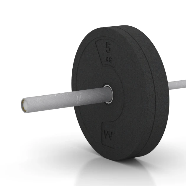 Großaufnahme vom Verbindungssystem von WARCO-Boden 6084 - Bumper Plate – Solid Rubber im Farbdesign Anthracite. Abmessungen 5 kg | ø 45,4 x 3,15 cm.