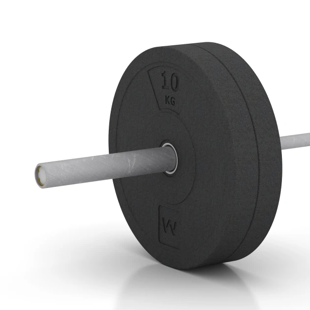 Großaufnahme vom Verbindungssystem von WARCO-Boden 6085 - Bumper Plate – Solid Rubber im Farbdesign Anthracite. Abmessungen 10 kg | ø 45,4 x 5,85 cm.