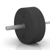 Großaufnahme vom Verbindungssystem von WARCO-Boden 6086 - Bumper Plate – Solid Rubber im Farbdesign Anthracite. Abmessungen 15 kg | ø 45,4 x 8,61 cm.