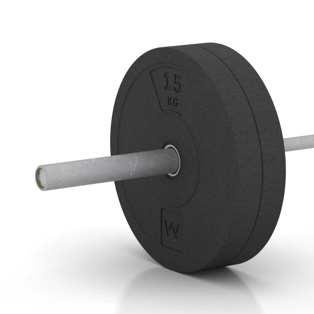 Großaufnahme vom Verbindungssystem von WARCO-Boden 6088 - Bumper Plate Slim im Farbdesign Anthracite. Abmessungen 15 kg | ø 45,4 x 5,85 cm.
