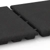 Großaufnahme vom Verbindungssystem von WARCO-Boden 6135 - Playground safety tile – CFH 170 cm im Farbdesign Anthracite. Abmessungen 50 x 50 x 4,8 cm.