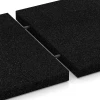 Großaufnahme vom Verbindungssystem von WARCO-Boden 6171 - Playground Safety Tiles im Farbdesign Anthracite. Abmessungen 50 x 50 x 4,5 cm.