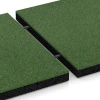 Großaufnahme vom Verbindungssystem von WARCO-Boden 6261 - Playground safety tile – 150 cm im Farbdesign Grass green. Abmessungen 50 x 50 x 4,5 cm.