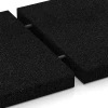 Großaufnahme vom Verbindungssystem von WARCO-Boden 6265 - Playground safety tile – 180 cm im Farbdesign Anthracite. Abmessungen 50 x 50 x 6 cm.