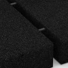 Großaufnahme vom Verbindungssystem von WARCO-Boden 6174 - Playground Safety Tiles im Farbdesign Anthracite. Abmessungen 50 x 50 x 11 cm.