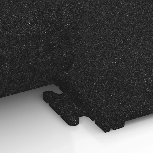 Großaufnahme vom Verbindungssystem von WARCO-Boden 7052 - Patio Tile Linea im Farbdesign Anthracite. Abmessungen 50 x 50 x 3 cm | 0,25 m².