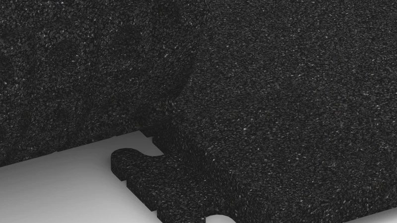 Hidden jigsaw interlock with rounded bevel