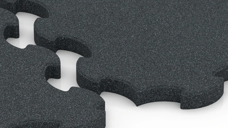 Optimised jigsaw interlock with slight bevel