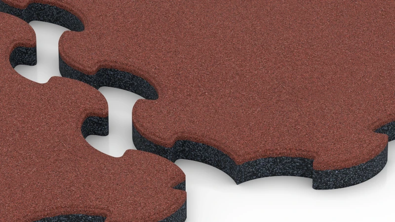 Optimised jigsaw interlock with bevelled edges