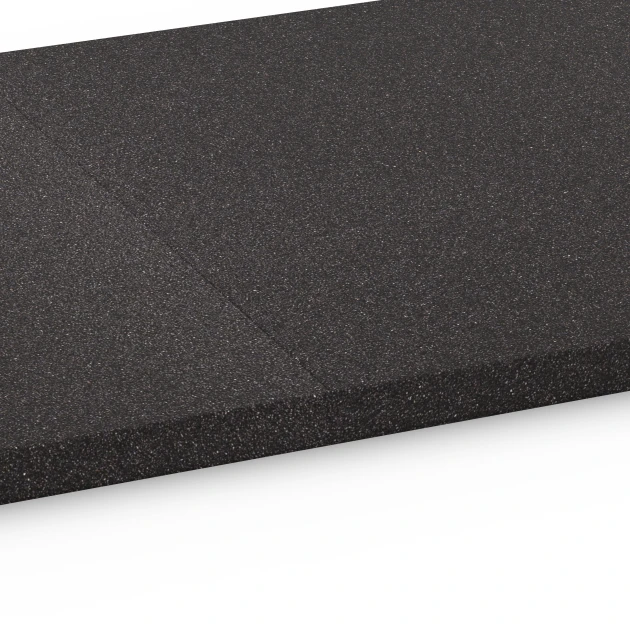Großaufnahme vom Verbindungssystem von WARCO-Boden 6476 - Base Layer CL 1 im Farbdesign Anthracite. Abmessungen 52 x 52 x 2,7 cm.