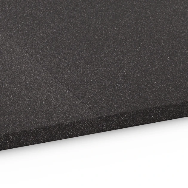 Großaufnahme vom Verbindungssystem von WARCO-Boden 6660 - Base Layer CL 2 im Farbdesign Anthracite. Abmessungen 104 x 104 x 2,7 cm.