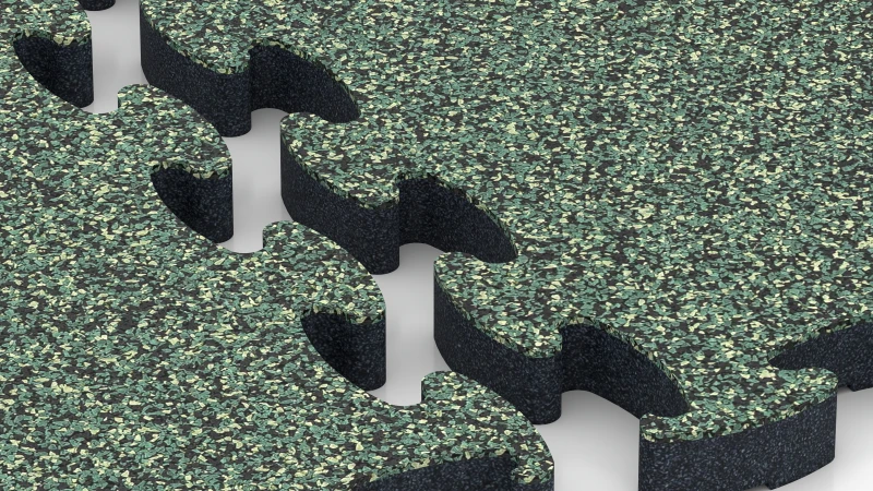 Optimised jigsaw interlock without bevel