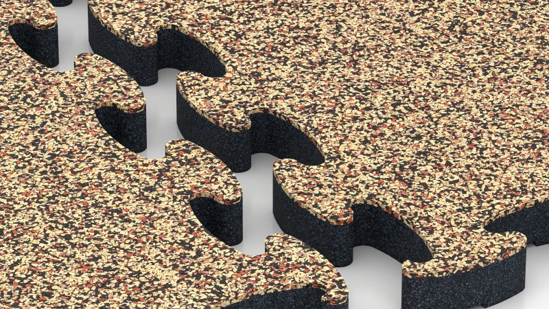 Optimised jigsaw interlock without bevel