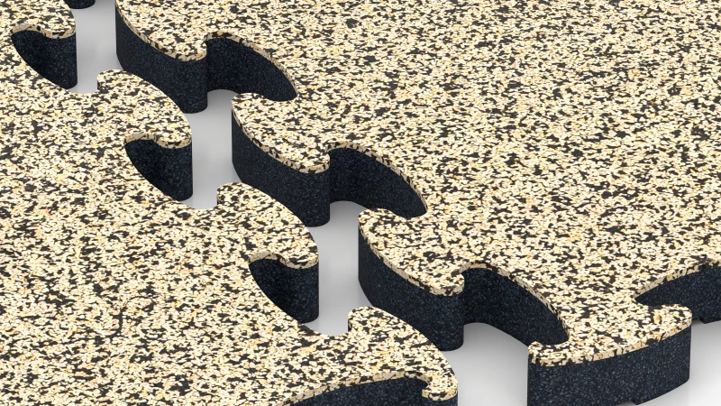 Optimised jigsaw interlock without bevel