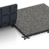 Großaufnahme vom Verbindungssystem von WARCO-Boden 7132 - Outdoor Gym Flooring im Farbdesign Dark grey granite. Abmessungen 60 x 60 x 3 cm | 0,36 m².