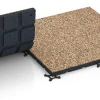 Großaufnahme vom Verbindungssystem von WARCO-Boden 7135 - Outdoor Gym Flooring im Farbdesign Terracotta. Abmessungen 60 x 60 x 3 cm | 0,36 m².