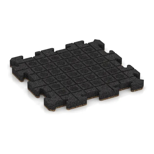 Aufsicht auf die Unterseite, also die Bodenseite von WARCO-Formteil 4028 - Dog sports floor HD im Format 500 x 500 x 40 mm.