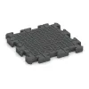 Aufsicht auf die Unterseite, also die Bodenseite von WARCO-Formteil 2981 - Rubber paving im Format 500 x 500 x 40 mm.