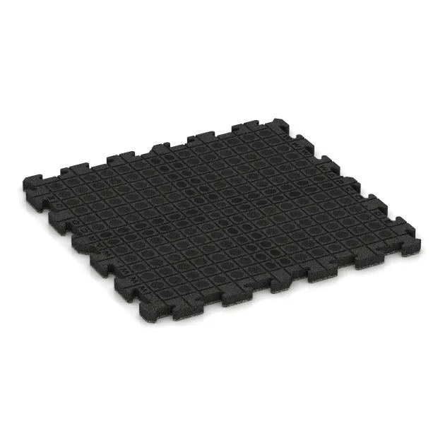 Aufsicht auf die Unterseite, also die Bodenseite von WARCO-Formteil 3462 - Fitness Floor Protection Mat im Format 1000 x 1000 x 40 mm.